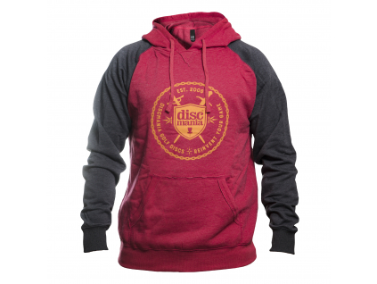 Lightweight Fleece Raglan Hoodie Red WBG
