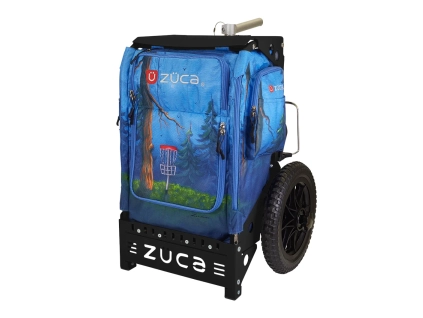 zuca trekker disc golf cart birdie pines black front 800x